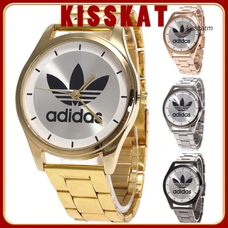KISS-GFX reloj de pulsera de cuarzo con correa de aleación analógica con logotipo Adidas para hombre y mujer