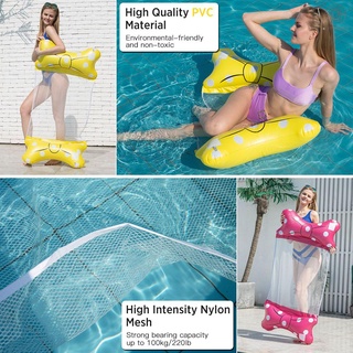 Hamaca de la piscina flotador inflable piscina flotador ligero hamaca de agua de verano piscina tumbona silla para adultos (2)