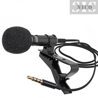 Sis Mini micrófono Lavalier con Clip/micrófono condensador de solapa con enchufe mm Compatible con iPhone iPad Android Smartphone DSLR cámara PC portátil