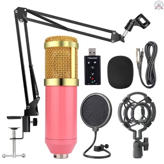 bm800 profesional suspensión micrófono kit estudio transmisión en vivo radiodifusión grabación condensador conjunto