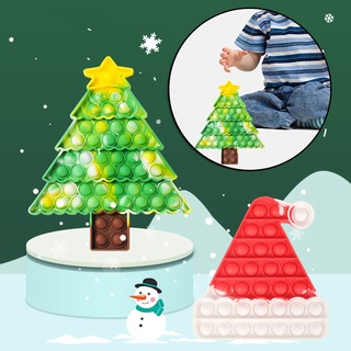 navidad push pop burbuja fidget sensorial juguete alivio del estrés para la escuela en casa y la oficina para niños adultos