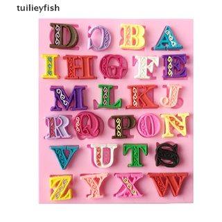 Tuilieyfish 3D English Alphabet Silicone Fondant Mold Cake Chocolate Sugarcraft Cutter Mould CL