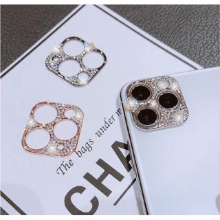 Brillante De Lujo 3D Cristal Purpurina Piedra Para iPhone 11 12 Mini Pro Max Moda Bling Diamante Lente De Protección De La Cámara Protector De PC Cubierta (1)