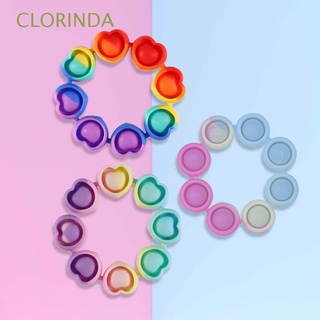 CLORINDA For Kids Adult Press Squeeze Toy Gifts Hand Fidget Toys Fidget Toys Anti-stress Stress Reliever Stress Relief Children Soft Silicone Dimple Bubble Decompression Bracelet