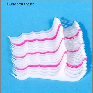 25 pzs/hilo dental de plástico para limpieza de dientes/jengiva oral