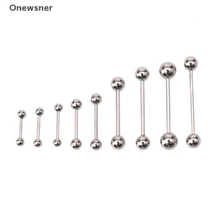 onewsner 10 piezas de acero inoxidable bola lengua ombligo pezón barra anillos piercing cuerpo *venta caliente