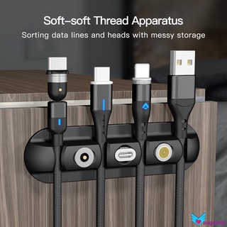 fangcloudy Cable Organizer Magnetic Cable Management USB Cables Holder Silicione Flexible Desktop Clips fangcloudy