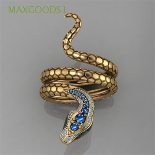 Maxgoods1 anillo De serpiente para hombre/mujer/joyería Hip Hop