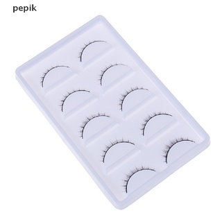 [pepik] 5 pares de pestañas postizas hechas a mano pestañas postizas naturalmente principiantes maquillaje cruz pestañas [pepik]