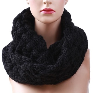 moda unisex invierno tejer cuello de lana calentador bufanda chal