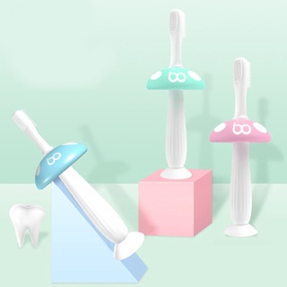 bebé de grado alimenticio cepillo de dientes de los niños anti-goma precioso entrenamiento cepillo de dientes lindo seta forma de los niños cuidado dental (4)