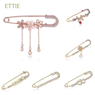 ETTIE Fashion Brooches Pin Coat Jewelry Corsage Enamel Alloy For Women Girl Flower Wedding Party Elegant Bow Accessories
