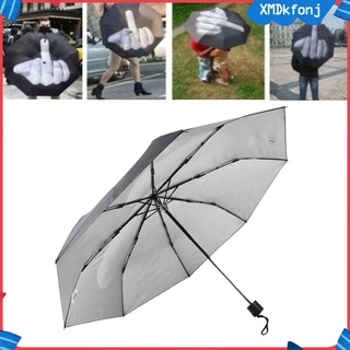 Creative Cool Middle Finger Umbrella Sunny Parasol Impact Umbrella 3 Fold