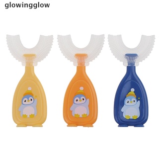 Glwg Cartoon Baby Toothbrush Kids Teeth Oral Care Cleaning Brush Silicone Toothbrush Glow