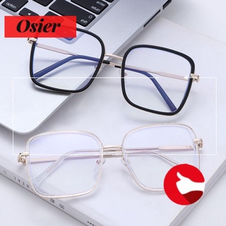 Osier gafas de bloqueo de luz azul de gran tamaño gafas de oficina ordenador gafas de marco redondo ligero transparente lente Vintage cuadrado gafas