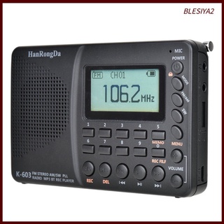 [BLESIYA2] Radio Digital Bluetooth AM FM SW 1000mAh REC grabadora para Senior uso doméstico
