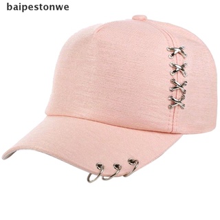 *baipestonwe* kpop sombrero piercing anillo béisbol ajustable gorra hip hop snapback gorra moda venta caliente