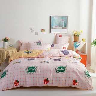 Moda Floral patrón Cadar juego de cama funda de cama plana sábana funda de almohada individual/Queen/King Size (3 en 1) /4in1