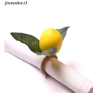 yuke simulación planta limón servilleta anillo fruta comida hebilla hotel modelo habitación servilleta rin.
