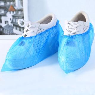 50 pzs fundas desechables para zapatos/zapatos de plástico azul a prueba de polvo