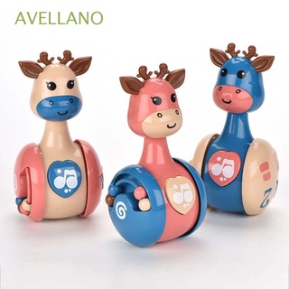 AVELLANO Cartoon Baby Tumbler Toy Roly-poly Rattles Tumbler Newborns Gift Baby Toy Newborn Hand Bell Toddler Sliding Early Learning Sliding Deer Educational Toy/Multicolor