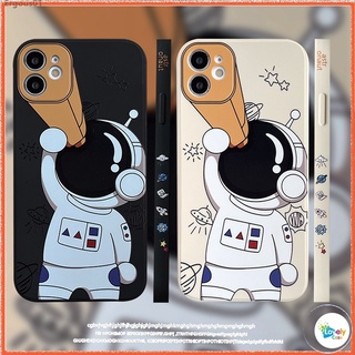 🌈Ready Stock💝 iPhone 13 12 11 Pro Max X XR Xs Max 8 7 6 6s Plus SE 2020 Case Cartoon Astronaut Space Phone Case Soft Protective Cover