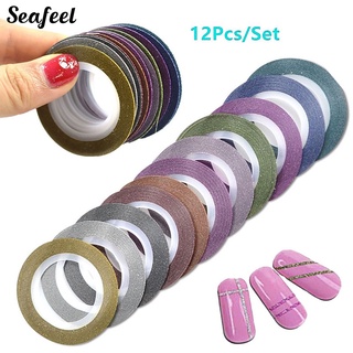(Seafeel) 12 pegatinas de 1 mm de 1 mm, plástico multiusos, diseño creativo, pegatinas de uñas para maquillaje (2)