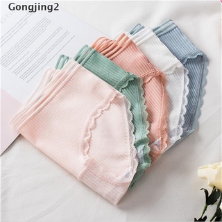 [Gongjing2] bragas de encaje ropa interior bragas bragas Panty mujeres lencería cintura baja transpirable elástico