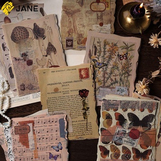 Jane 25pcs suministros escolares de oficina Vintage álbum diario decoración diario bloc de notas notas adhesivas notas adhesivas Retro papel pegatinas