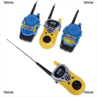 [Takejoy] 2 unidades Mini Walkie Talkie Kids emisora de radio portátil comunicador de radio regalo jalea