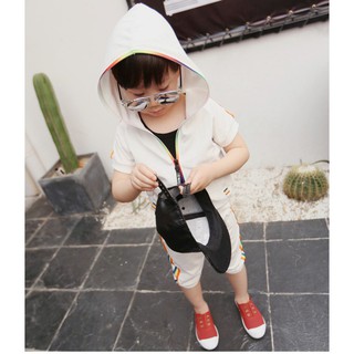 superseller niño ropa deportiva moda manga corta con capucha conjunto de ropa