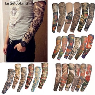 *largelookmu* Fashion Tattoo Sleeves Arm Warmer UV Protection Outdoor Fake Tattoo Arm Sleeve hot sell