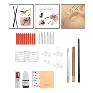 kit de práctica permanente para tatuajes de cejas/bolígrafo/pluma de práctica de la piel (6)