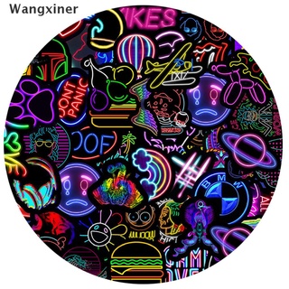 [wangxiner] 50PCS Neon Light Graffiti Stickers Car Guitar Luggage Suitcase Sticker Hot Sale
