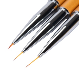 [CYNTHIS] 3 piezas profesional de arte de uñas dibujo de pintura pincel de detalle cepillo delineador