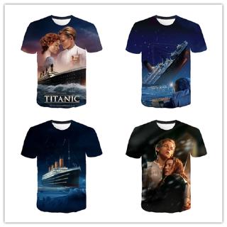 2021 moda titanic impreso camiseta hombres mujeres verano manga corta amor tv titanic camiseta harajuku niños niños cool tops camisetas 3d camisa