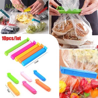 ALEXIA 10pcs/lot Clamp Plastic Sealer Sealing Clips Portable Creative Kitchen Snack Bag Home Food Storage
