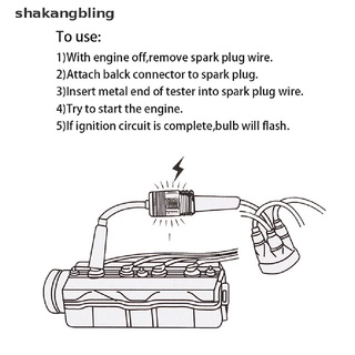 Shkas Car Spark Plug Tester Ignition System Coil Engine Inline Autos Diagnostic Tool Bling