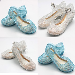 yjfashion frozen elsa zapatos niños niñas sandalias cenicienta cristal princesa (1)