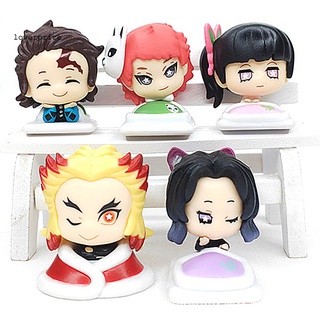 5 unids/set anime demon slayer dibujos animados figura de acción juguete para dormir decoración de escritorio muñeca