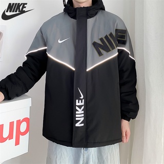 Nike 2021 Nuevo Cálido Algodón Acolchado Chaqueta De Los Hombres Engrosado Deportes Y Ocio Con Capucha Abajo Amantes Caliente
