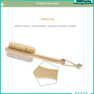 cepillo de cerdas de madera de doble cara para cuidado de los pies, piedra pómez, herramienta de pedicura