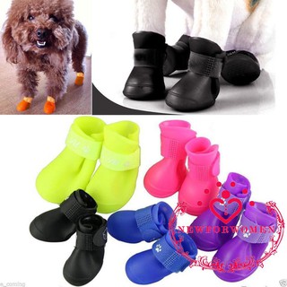 Wow-4 pzas botas protectoras para lluvia/gato/perro/botas impermeables para cachorro/mascotas (2)