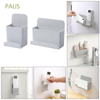 PAUS Home Decor Air Conditioner Storage Box Sticky Adhesive Hanger TV Remote Control Organizer Container Mobile Phone Plug Holder Stand Rack Punch Free Case Wall Mounted