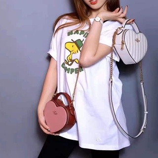 Coach 5119 5118 mujeres bolsos de moda de un hombro bolsa de mensajero nuevo mini en forma de corazón bolsa exquisita lindo baja tendencia de lujo