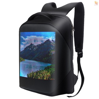 [outsideworld] Mochila de hombro LED a todo Color de pantalla portátil de viaje mochila impermeable bolsa de hombro para Daypack O