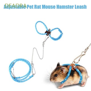 DEADRA Adjustable Walking Lead Cute Mouse Vest Hamster Leash Small Ferret With Bell Nylon Rope For Rat Squirrel Chinchilla Gerbil Pet Supplies/Multicolor