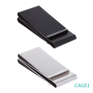 CAGE Stainless Steel Slim Double-sided Money Clip Purse Wallet Credit Card ID Holder