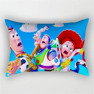 Toy Story funda de almohada de dibujos animados Rectangular sofá dormitorio cojín decoración melocotón piel accesorios de cumpleaños 50x30CM Anime YBC (8)
