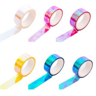 LU Glitter Rainbow Laser Washi Tape Stationery Scrapbooking Decorative Adhesive Tapes DIY Masking Tape